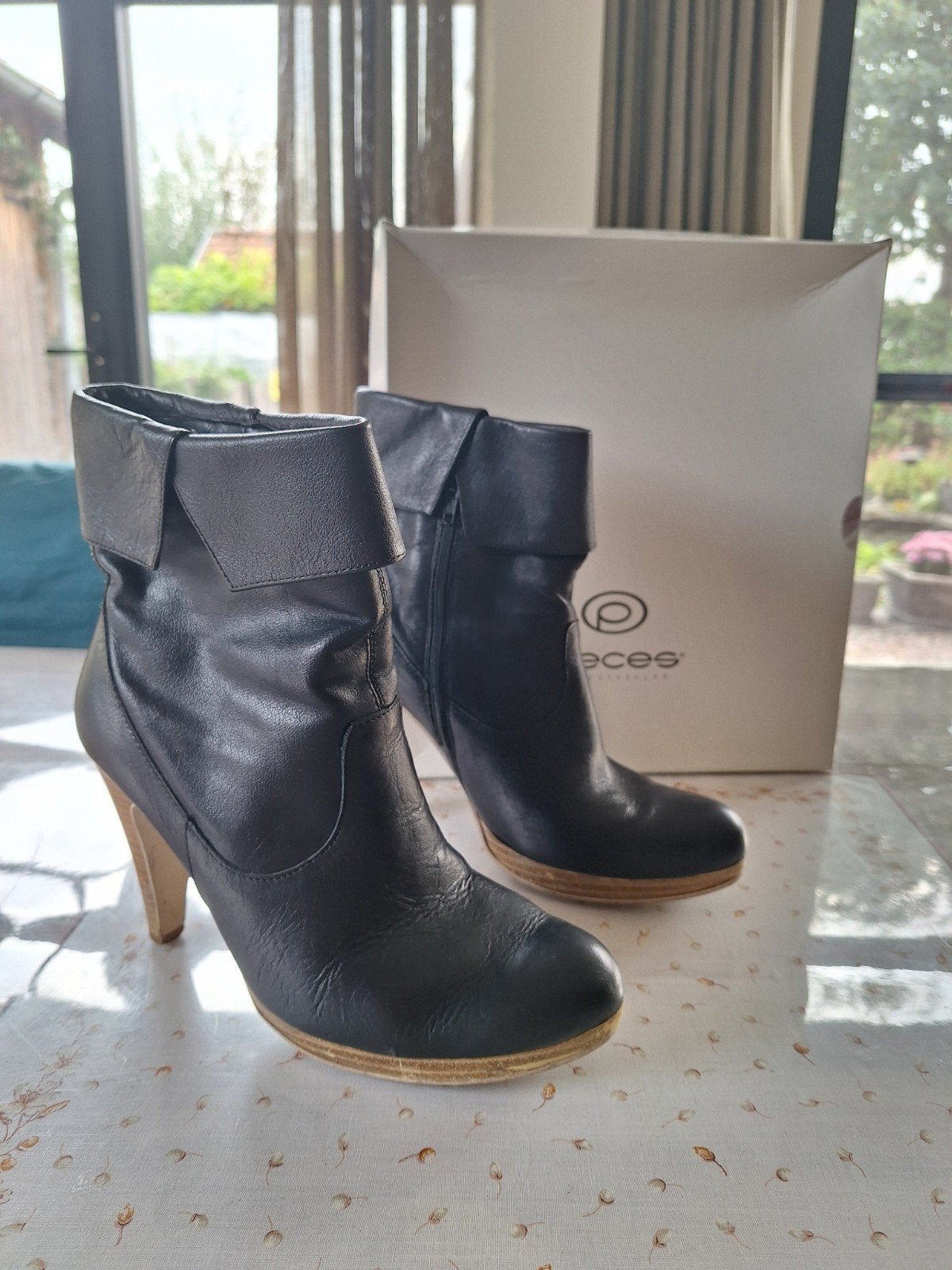 enkellaarsjes Pieces, Enlèvement ou Envoi, Boots et Botinnes, Porté, Bleu