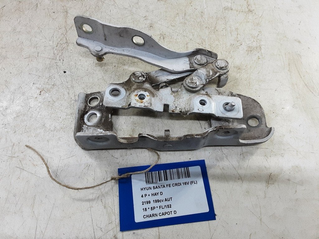 CHARNIERE DE CAPOT DROIT Hyundai Santa Fe III (DM), Mevr. I. Hauben, Utilisé, Hyundai, Rue de l'Espoir 34 34
4030  GRIVEGNÉE, BE