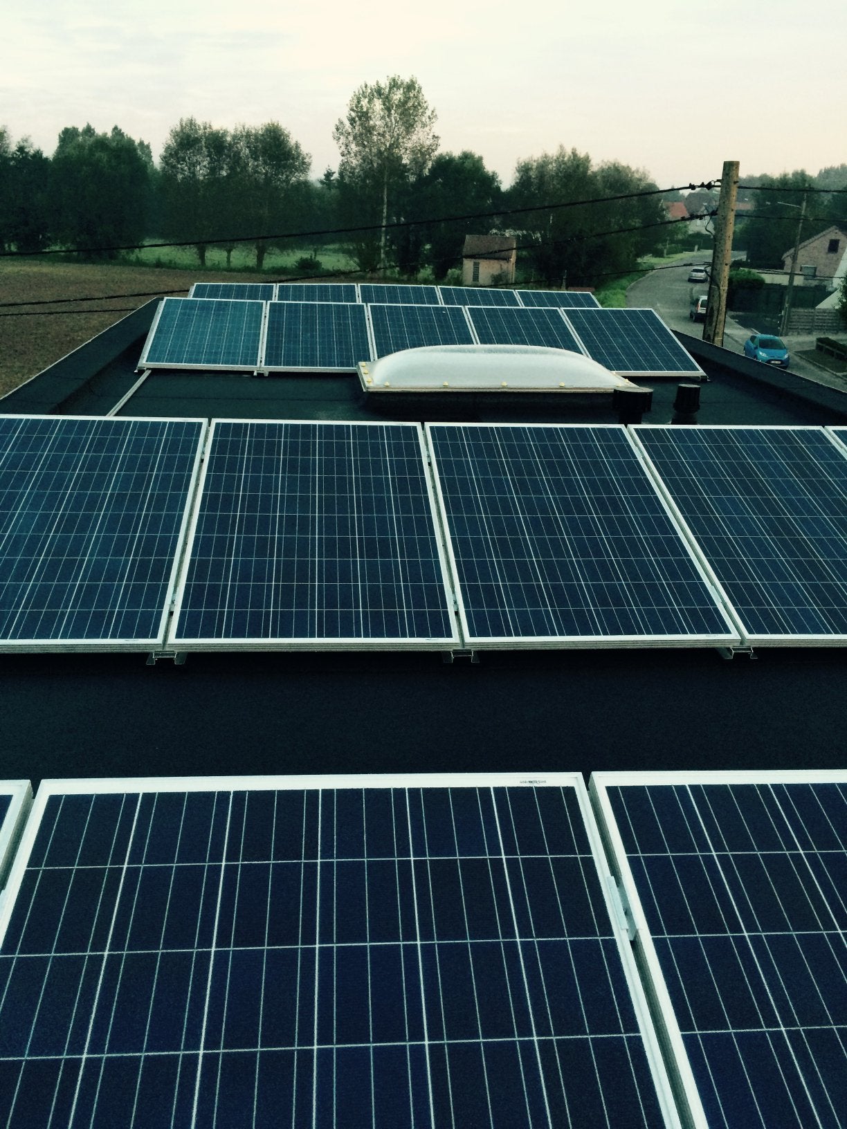 20 zonnepanelen 250 wp + constructie, Bricolage & Construction, Panneaux solaires & Accessoires, Comme neuf, Panneau, 200 watts-crêtes ou plus