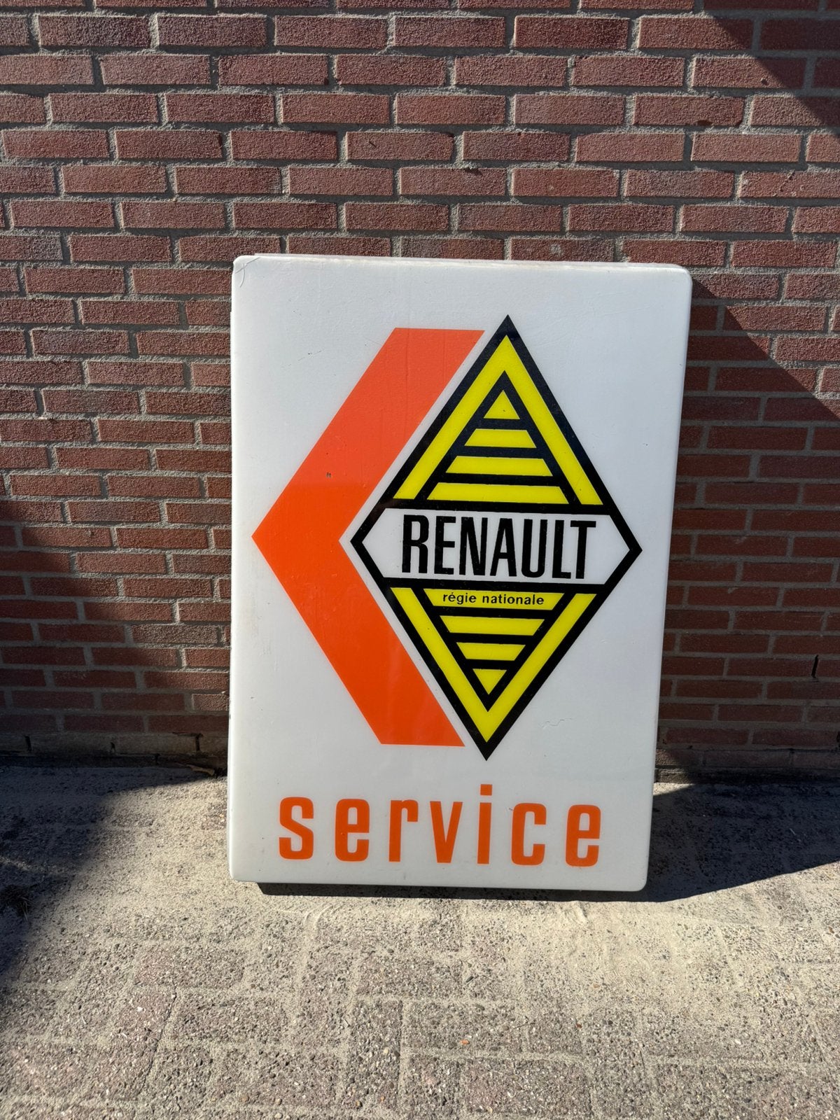 Grand caisson lumineux publicitaire RENAULT Service, ., Enlèvement, Utilisé, .