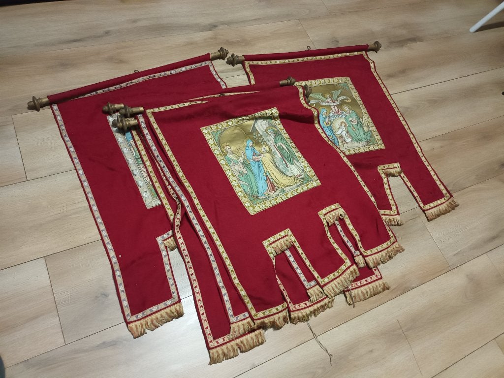 Antieke kerk vaandels, Ophalen of Verzenden