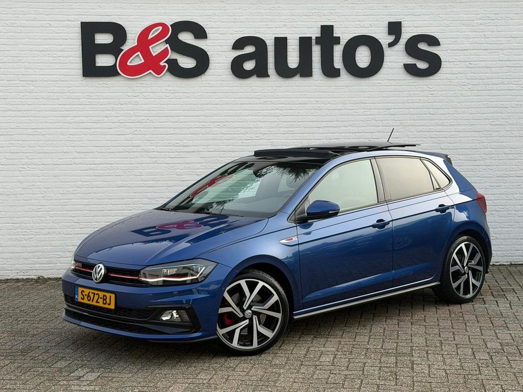 Volkswagen Polo 2.0 TSI GTI Stage 2 LED Adaptive cruise Pano, Auto's, Volkswagen, Automaat, Zwart, Blauw, Bedrijf