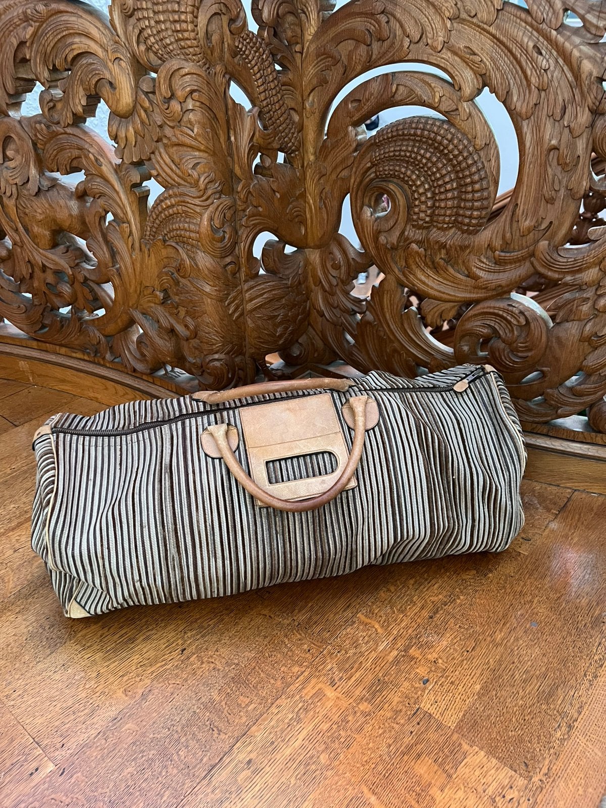 Vintage Delvaux reistas, Verzenden, Gebruikt, Bruin, Overige typen