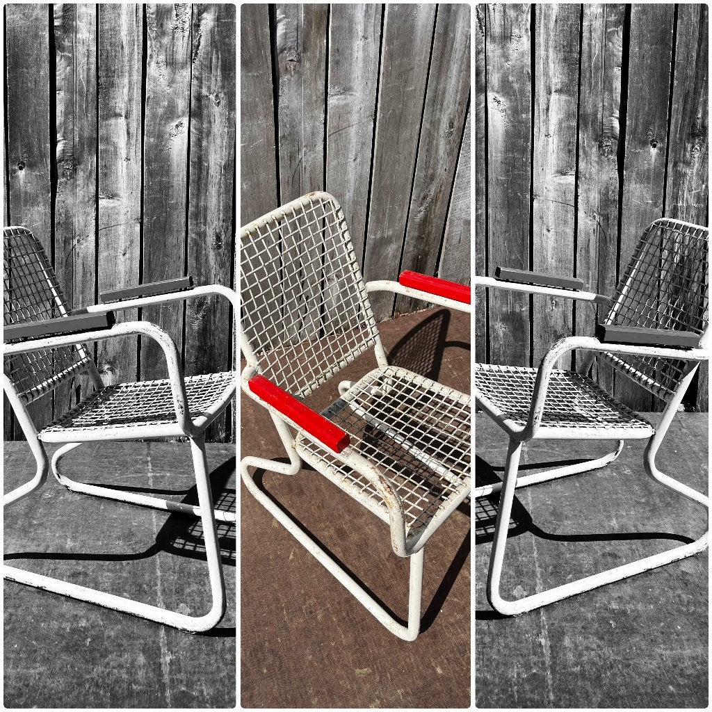 Vintage wire steel stoelen (14 stuks), Zakelijke goederen, Horeca | Meubilair en Inrichting, Meubilair, Gebruikt, Ophalen of Verzenden