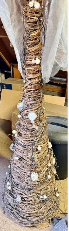 Moderne kerstboom met lichtjes en versiering, Diversen, Kerst, Ophalen, Gebruikt