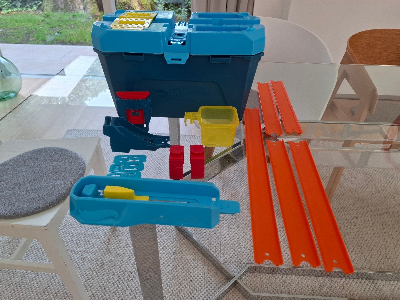 Hot Wheels Track Builder Unlimited Stunt- en Crashset, Enfants & Bébés, Comme neuf, Enlèvement, Circuit, Hot Wheels