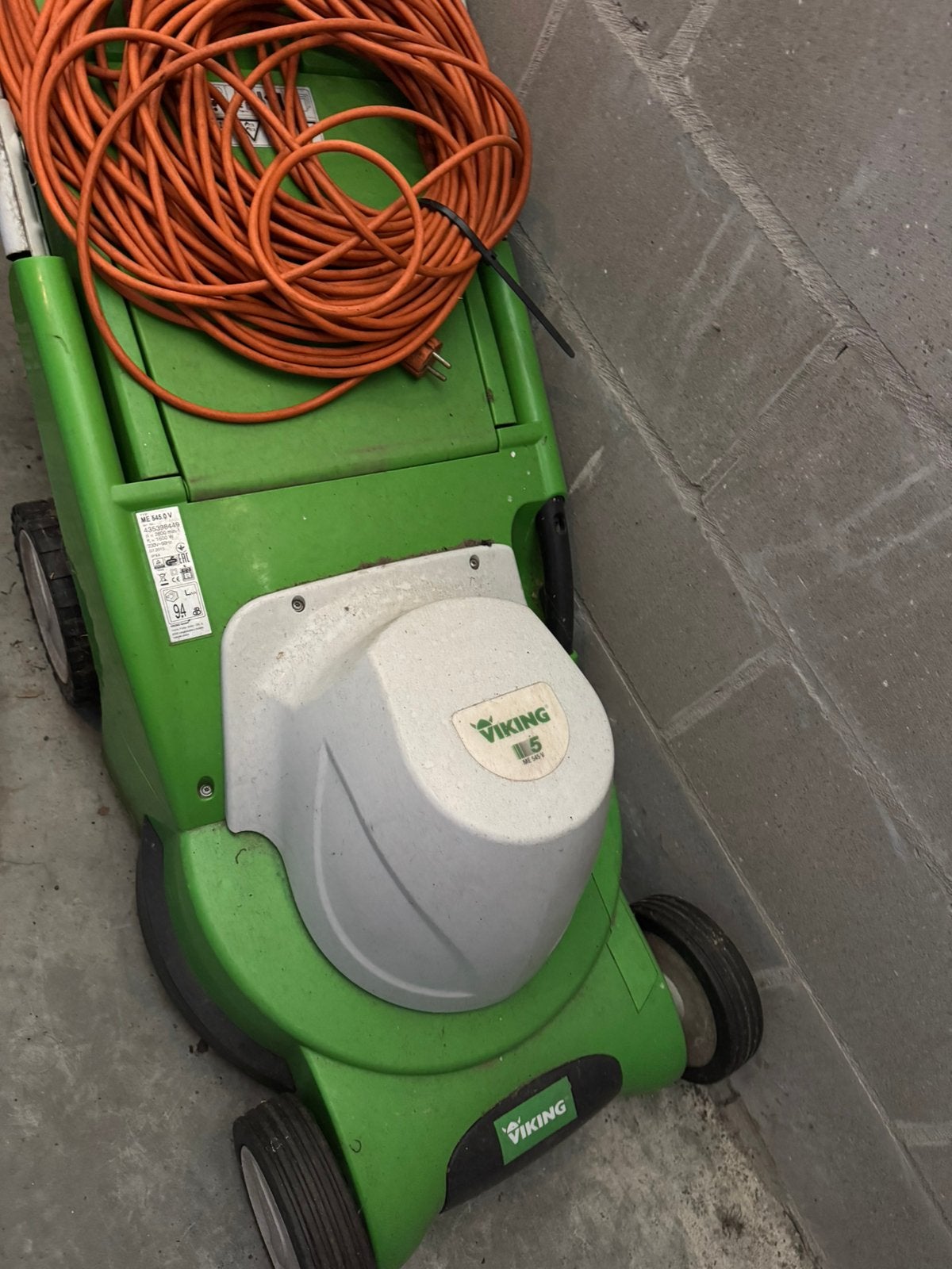Viking grasmachine - elektrisch, Tuin en Terras, Ophalen, Gebruikt, Elektrische grasmaaier