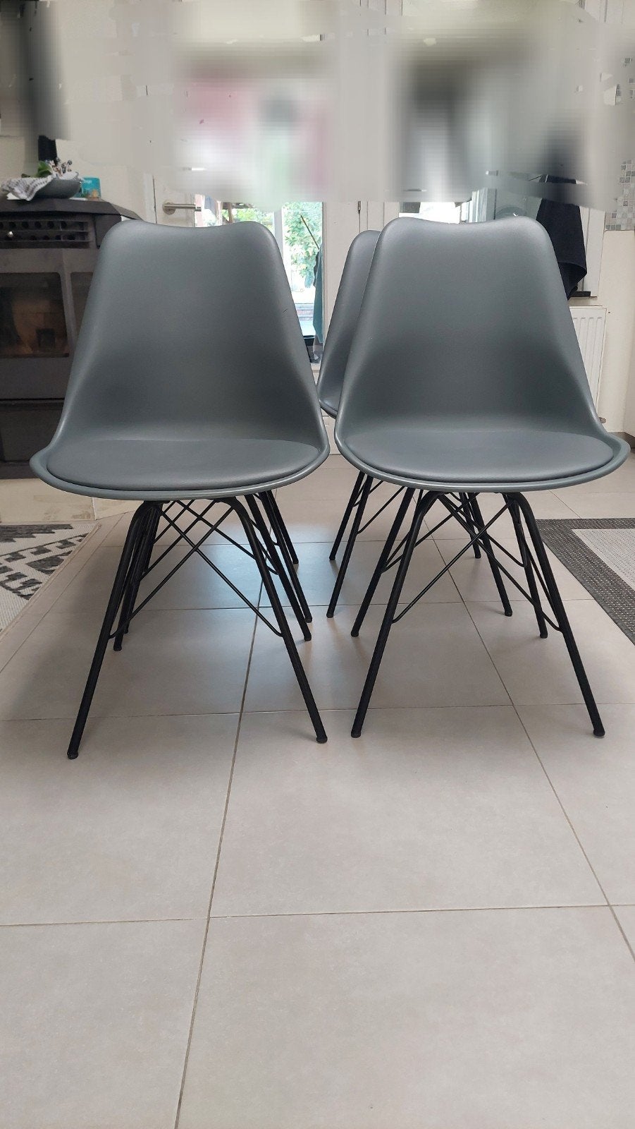 eetstoelen, Huis en Inrichting, Ophalen, Zo goed als nieuw, Grijs