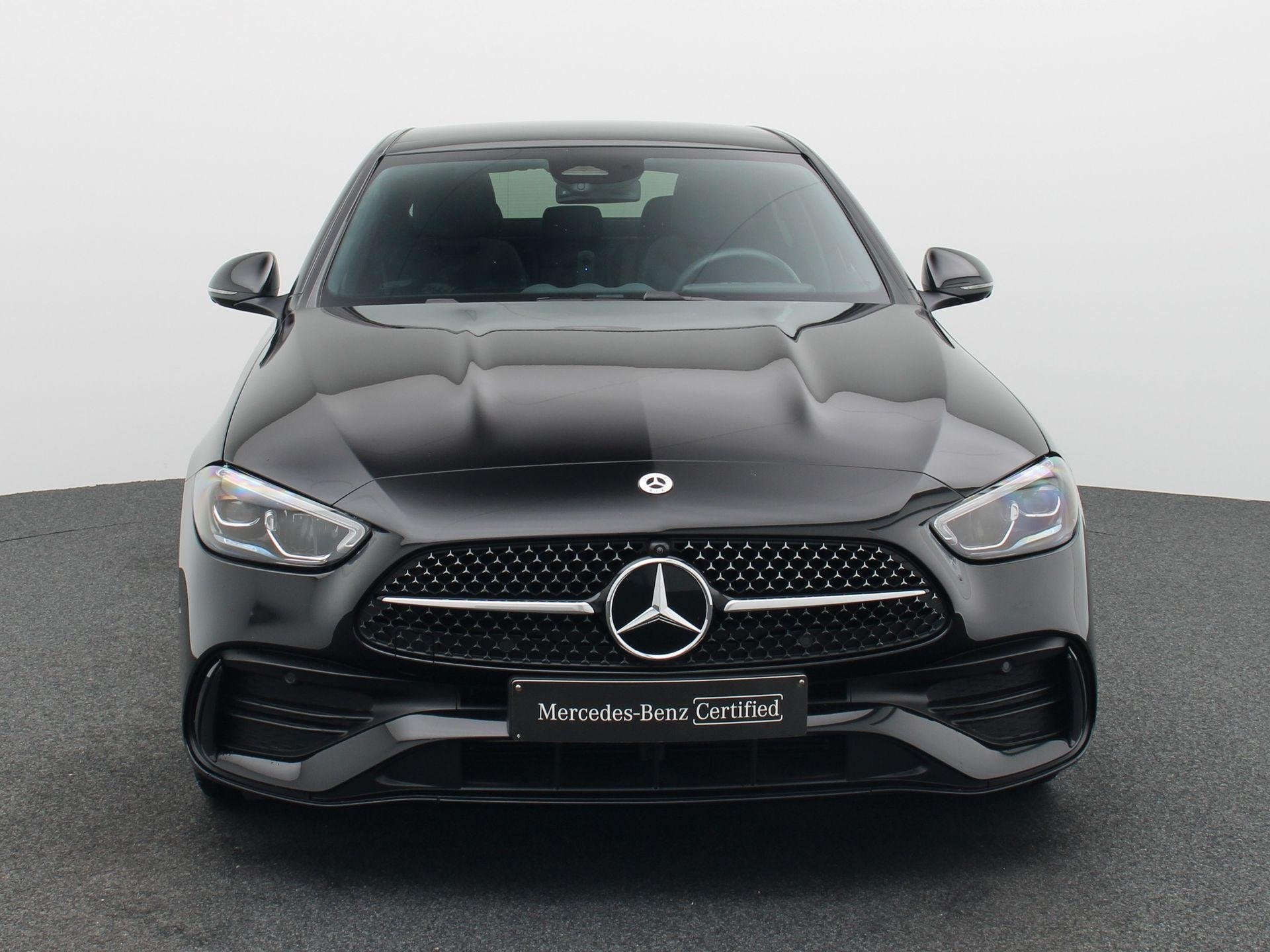 Mercedes-Benz C 300 e AMG Line Berline + PANORAMISCH DAK + N, Automaat, 4 cilinders, 2080 kg, Zwart