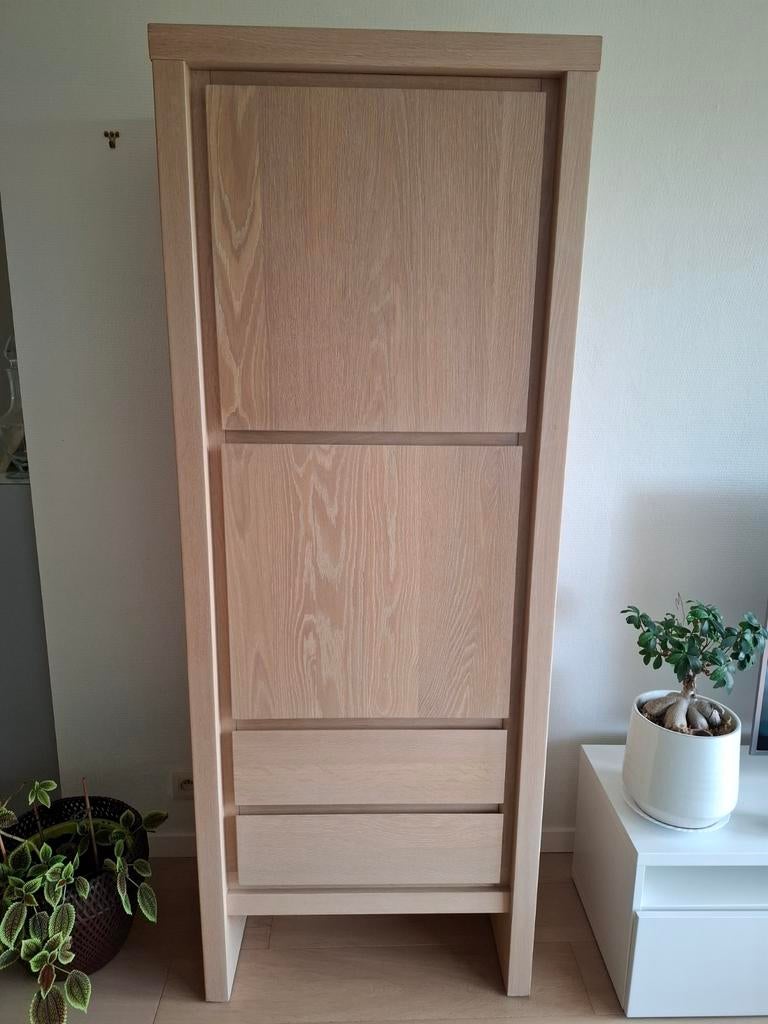Meuble chêne clair contre plaqué clair (vendu vide), Ophalen, Gebruikt