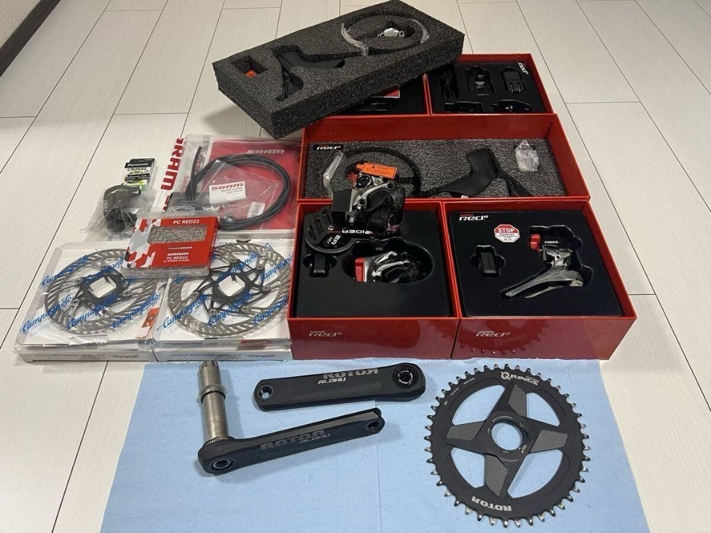 SRAM Red eTap HRD 11s Groepset Rotor, Fietsen en Brommers, Ophalen of Verzenden, Zo goed als nieuw, Racefiets, Overige typen