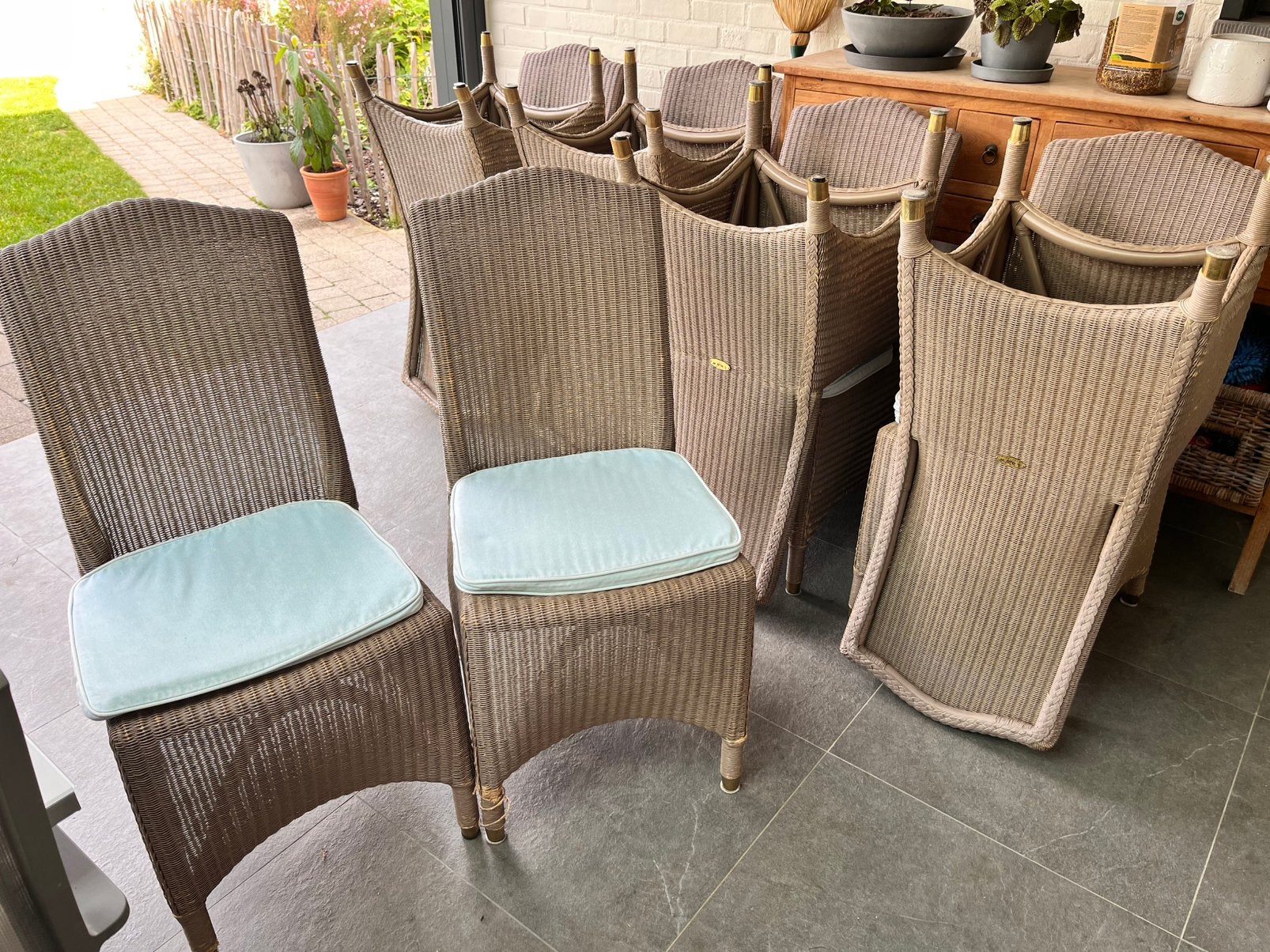 Chaises en rotin 12 au total, Maison & Meubles, Osier ou Rotin, Enlèvement, Landelijk, Brun