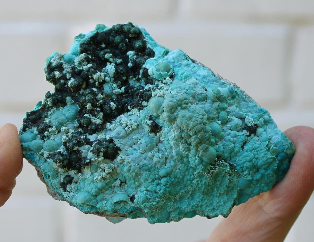 CHRYSOCOLLA en MALACHIET uit LUBUMBASHI in DR CONGO, Ophalen of Verzenden, Mineraal