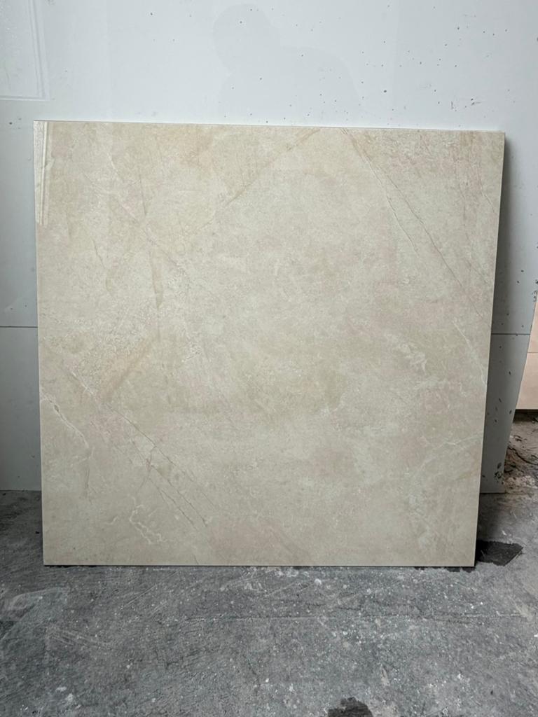 Carrelage beige brillant 60x60cm, Bricolage & Construction, Enlèvement, Comme neuf