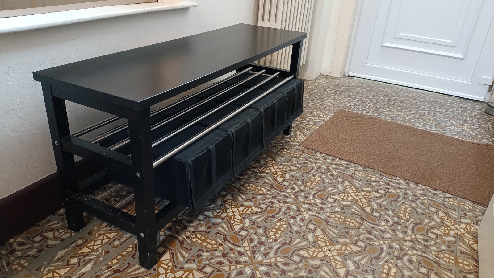 Ikea Tjusig schoenenrek + 4x Skubb schoenenmand kleur zwart, Ophalen, Zo goed als nieuw