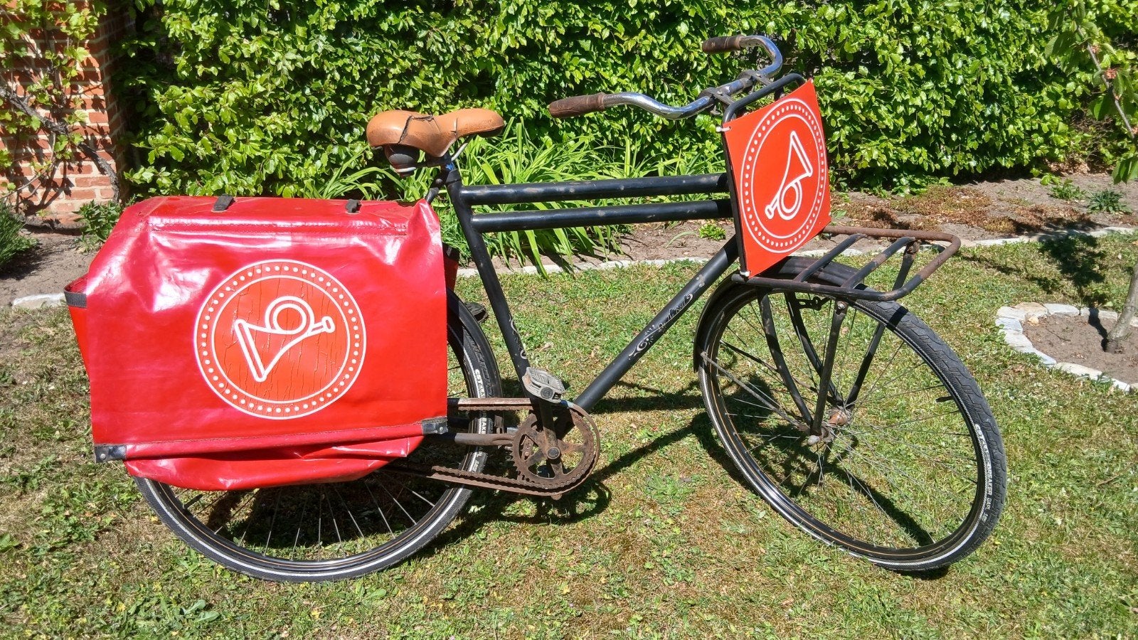 postfiets met dragers retro vitage, Fietsen en Brommers, Fietsen | Bakfietsen, Ophalen