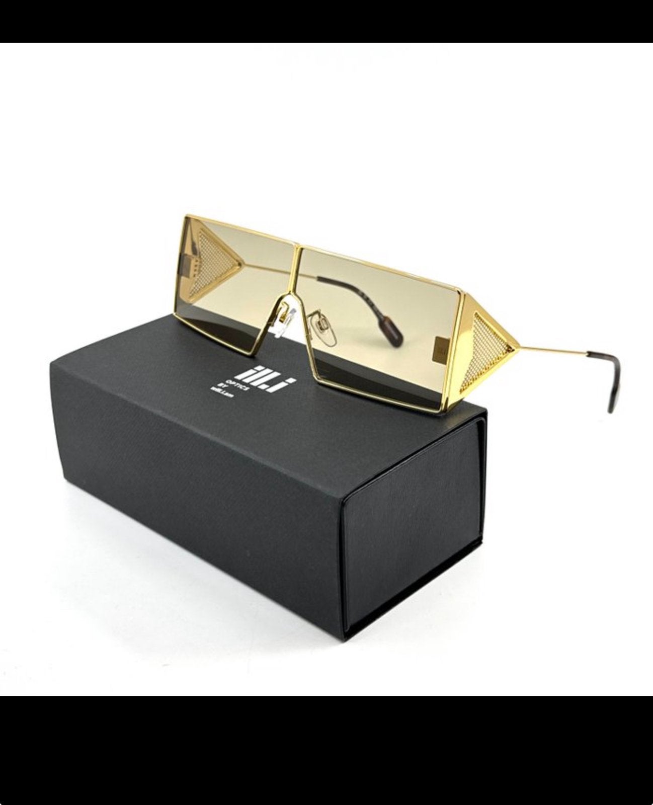 Lunettes de soleil futuristes ill.i Optics by Will.i.am Doré, Enlèvement ou Envoi, Comme neuf, Lunettes