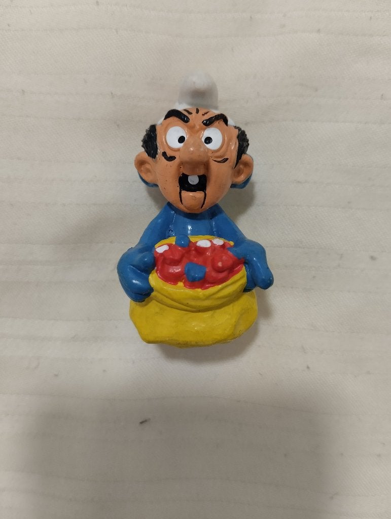smurf met gargamel masker, Ophalen of Verzenden, Gebruikt, Overige Smurfen, Poppetje, Figuurtje of Knuffel