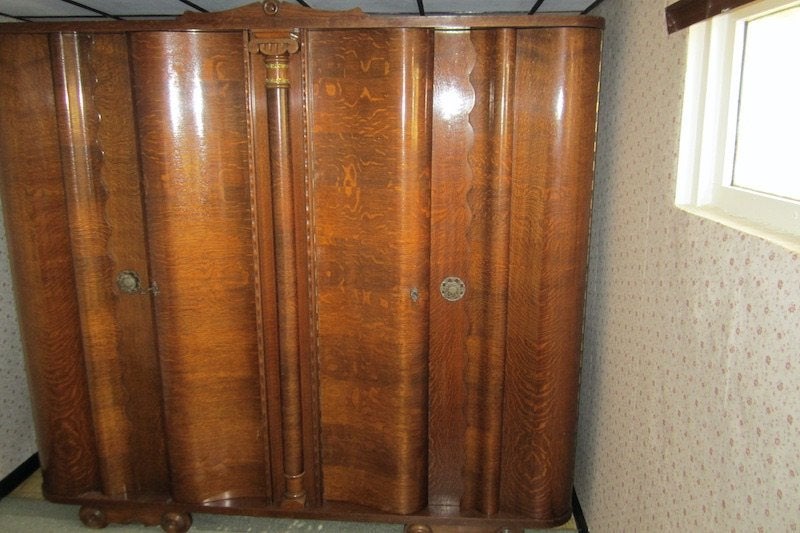 vintage kleerkast, Ophalen, Met deur(en), Gebruikt, 150 tot 200 cm