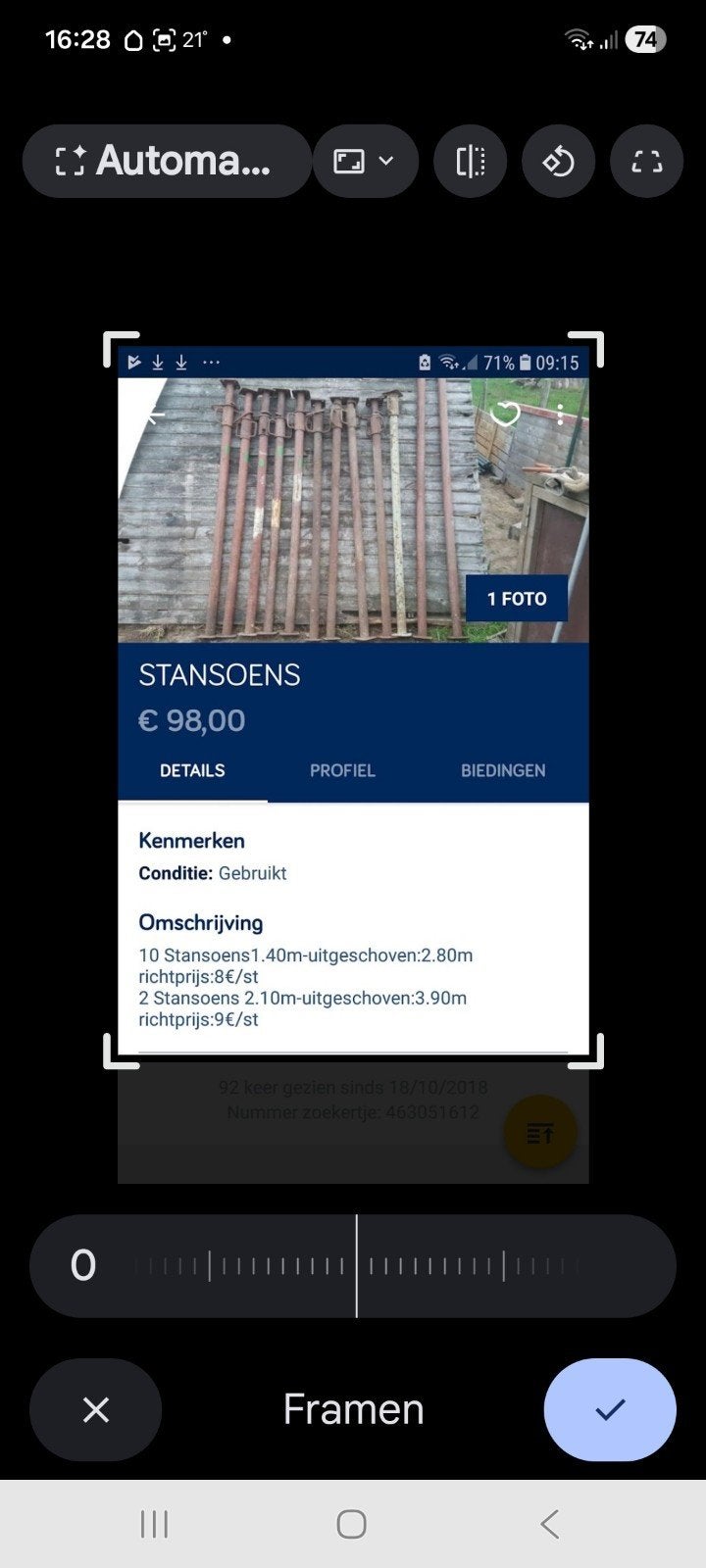 metserschoren, Ophalen