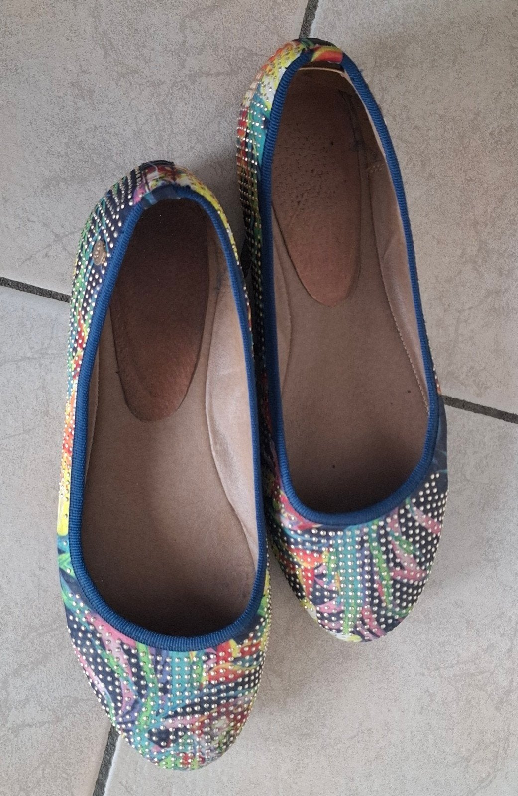 Gekleurde ballerina's maat 39, Ophalen, Gedragen, Ballerina's