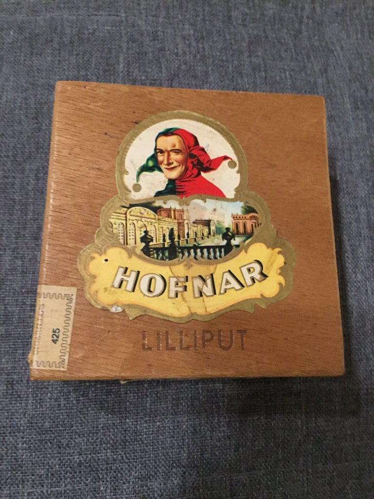 Houten sigaren kistje Hofnar Lilliput, Verzamelen, Ophalen of Verzenden, Zo goed als nieuw, Tabaksdoos of Verpakking
