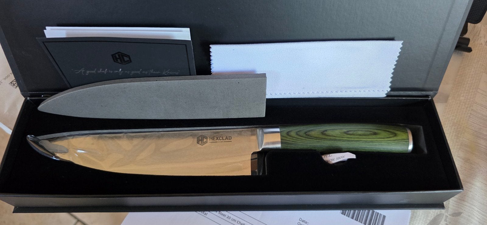 Couteau de chef HexClad Damascus Steel 20 cm – Neuf, Enlèvement ou Envoi