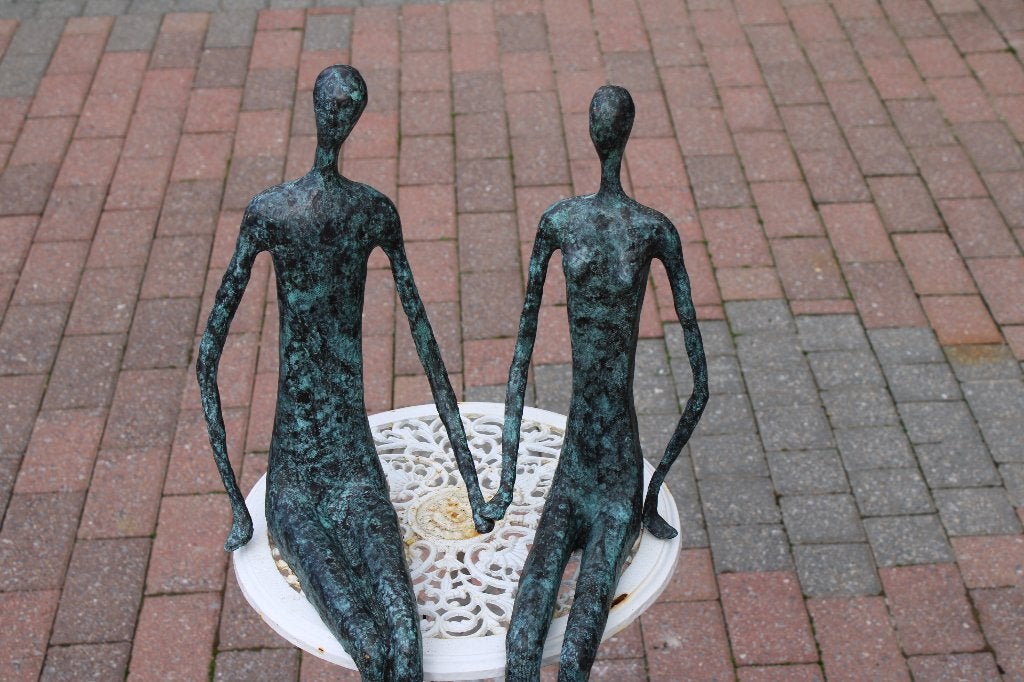 Beeld een paar moderne kunst in brons, maat L, Tuin en Terras, Ophalen of Verzenden, Nieuw
