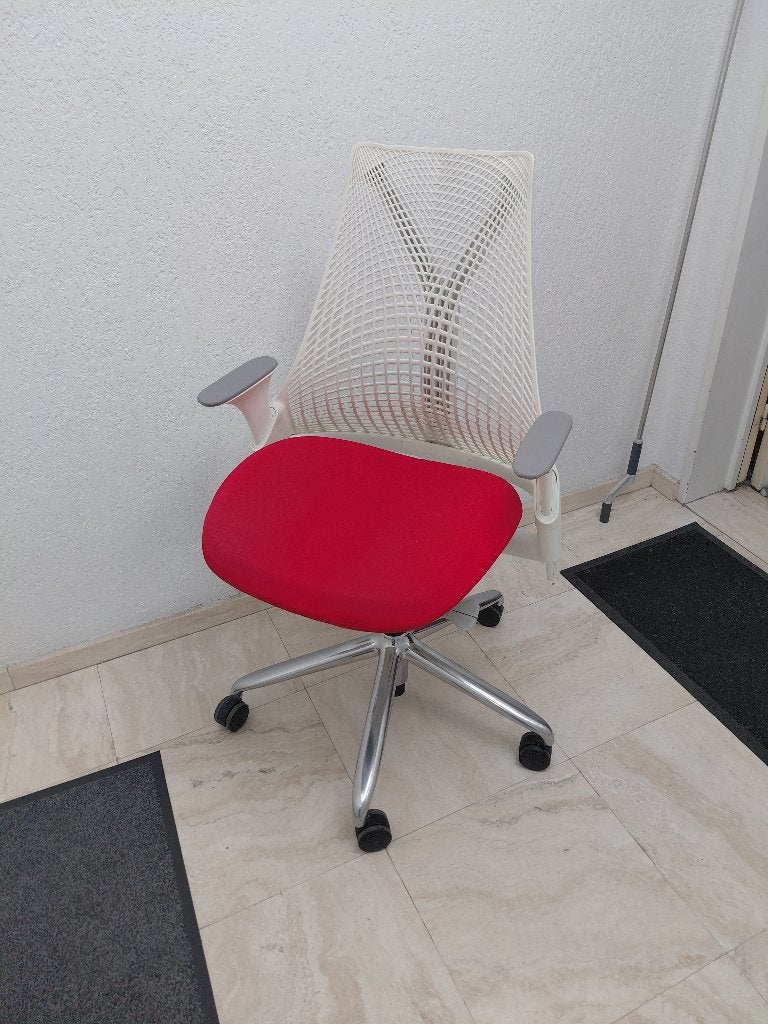 Bureaustoel Herman Miller, Ophalen, Wit, Zo goed als nieuw, Bureaustoel