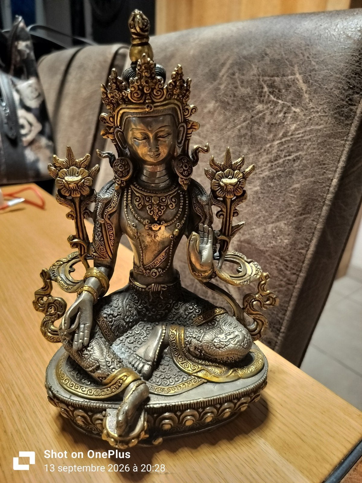 sculpture bouddha en bronze, Enlèvement, Sculpture, Bronze