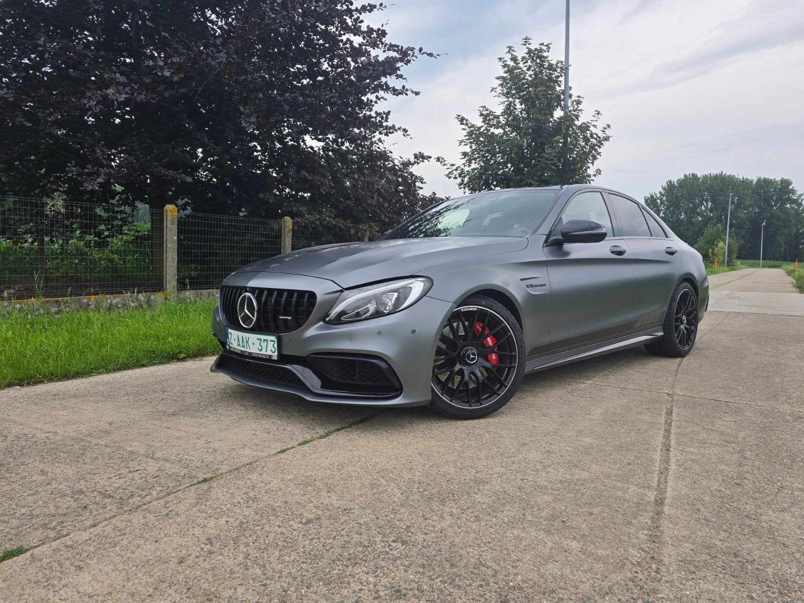 Mercedes-Benz C63 V8 BITURBO reeds blanco gvv!!!, Automaat, Achterwielaandrijving, Bruin, Leder