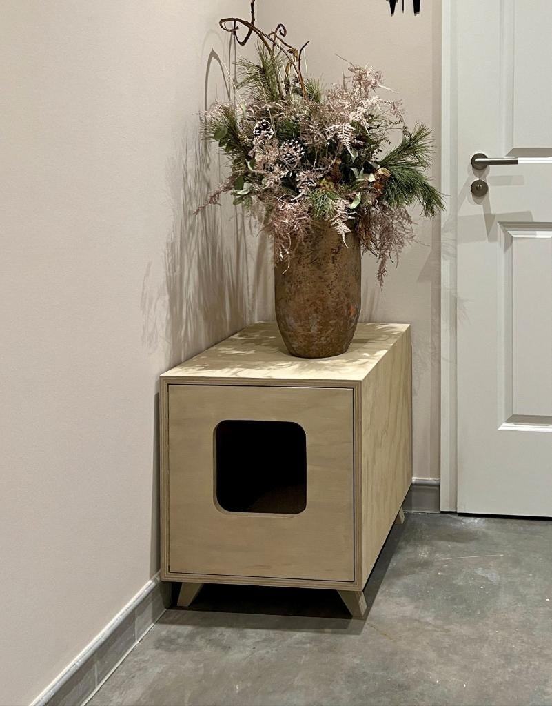 Moderne houten kattenbak ombouw, handgemaakt, maatwerk!, Dieren en Toebehoren, Ophalen of Verzenden, Nieuw, Open
