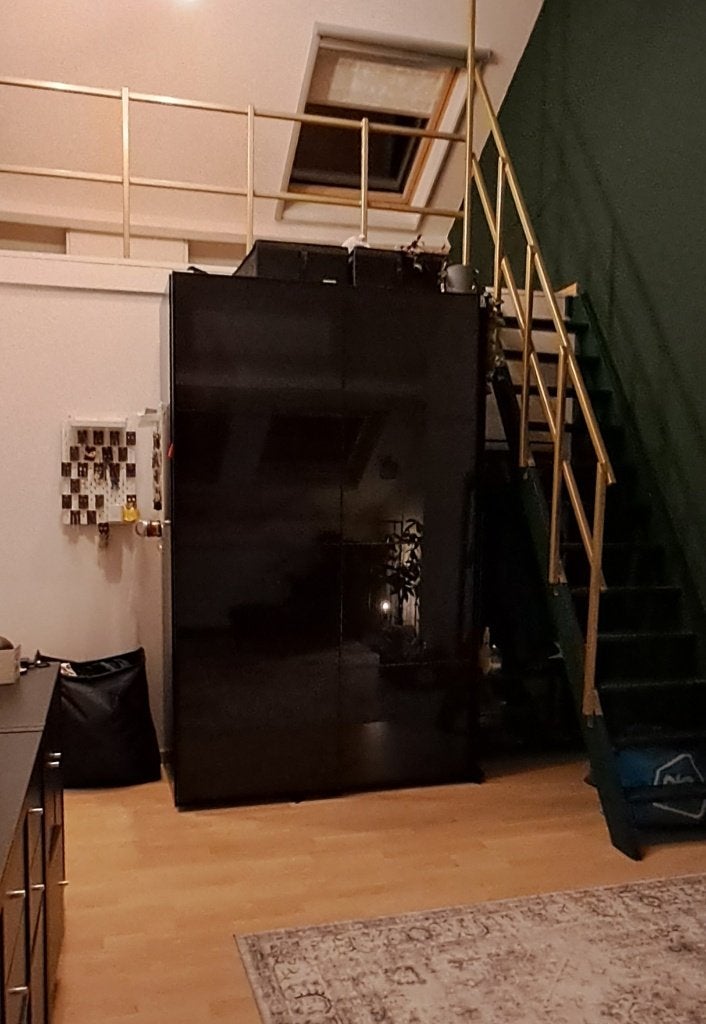 Ikea pax zwart/bruin, Huis en Inrichting, Ophalen, Gebruikt, 200 cm of meer, 50 tot 100 cm