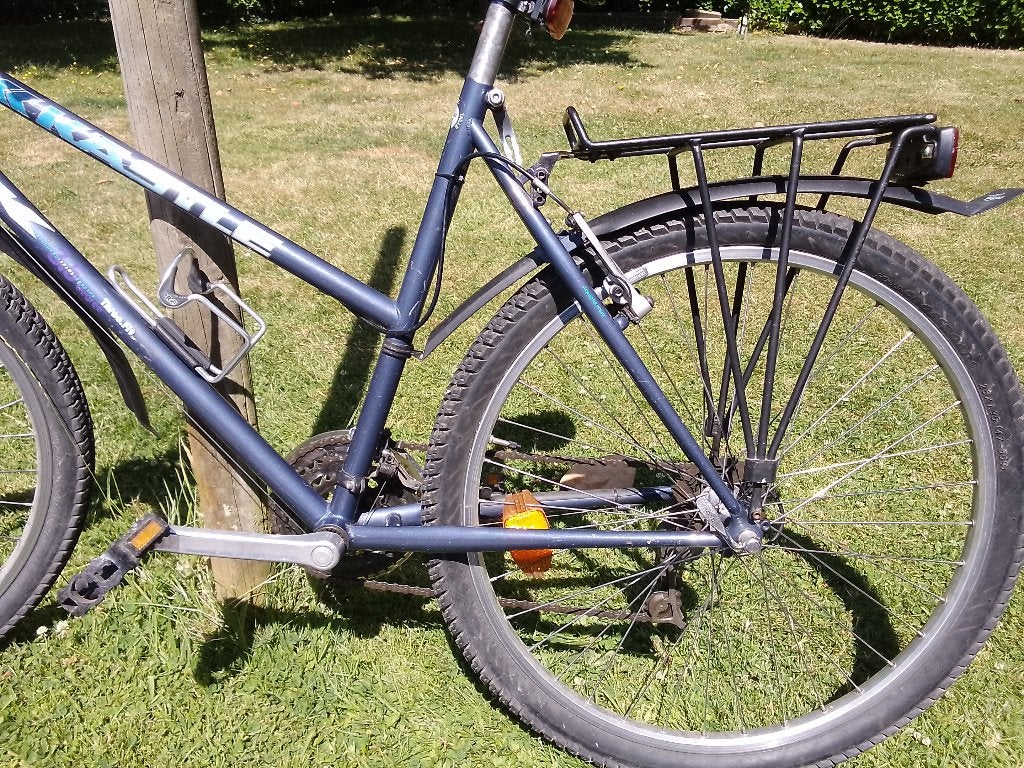 Mountainbike voor volwassenen met een frame van 18 inch, Fietsen en Brommers, Geen vering, Ophalen, Gebruikt, Velgrem