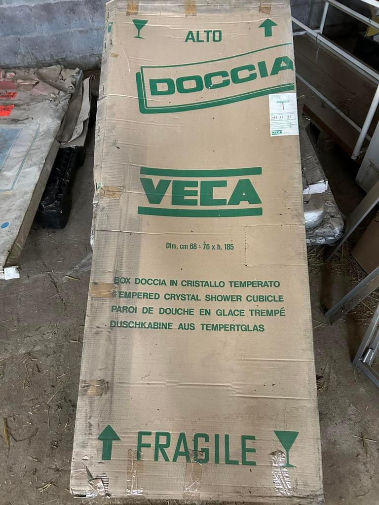 Veca paroi douche fixe 68/185cm en verre trempé neuve, Enlèvement, Comme neuf, Verre, Douche