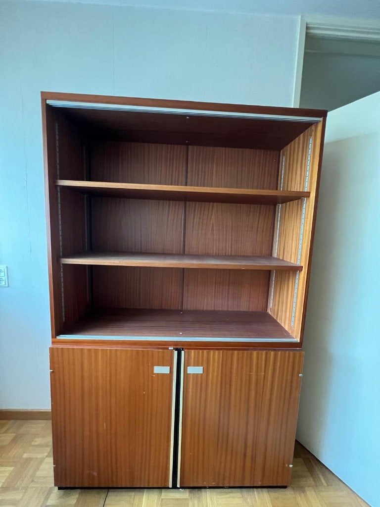 Vanaf €500 3 Vintage vitrinekasten merk Mercator serie Alpha, Huis en Inrichting, Ophalen, 100 tot 150 cm, 150 tot 200 cm, 25 tot 50 cm