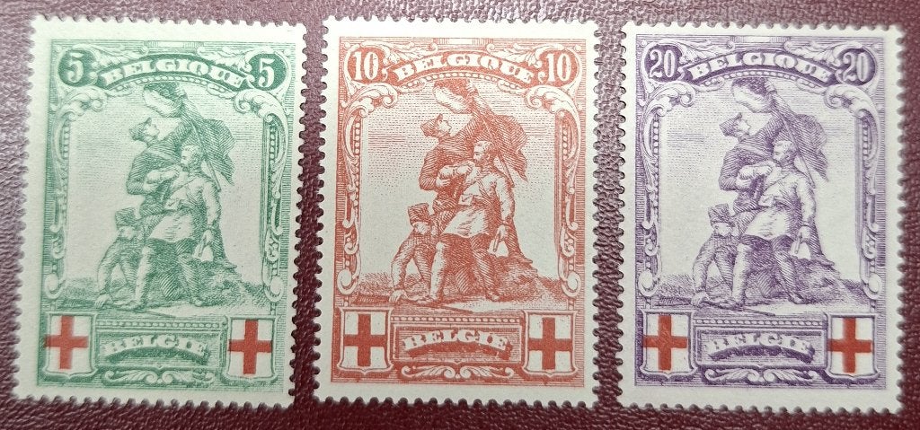 1914 - OBP 126/128 postgaaf ** PRACHTIG., Postzegels en Munten, Postzegels | Europa | België, Ophalen of Verzenden, Zonder stempel