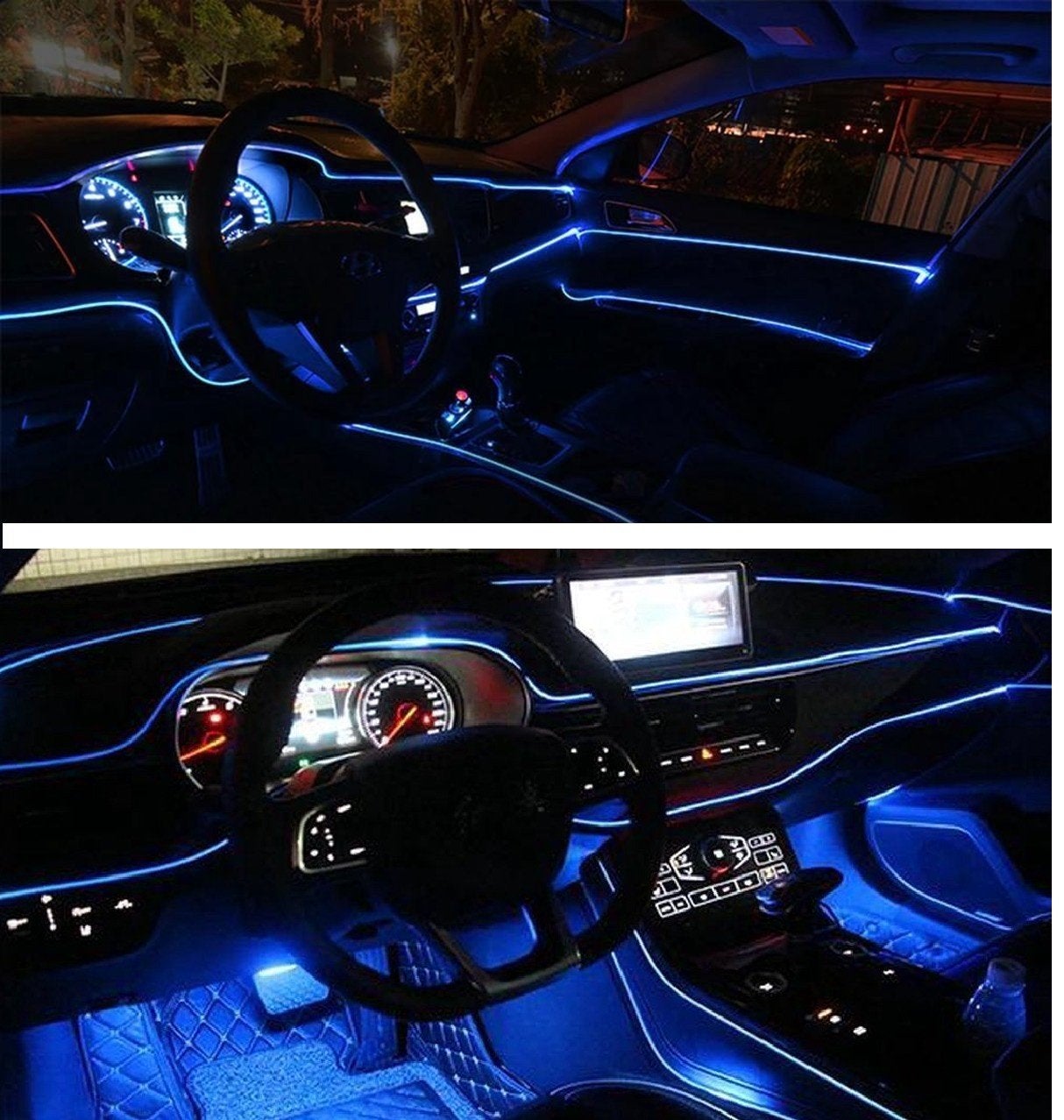 Auto interieur Ambiant LED verlichting - 9 kleuren - 5 Meter, Auto-onderdelen, Ophalen of Verzenden