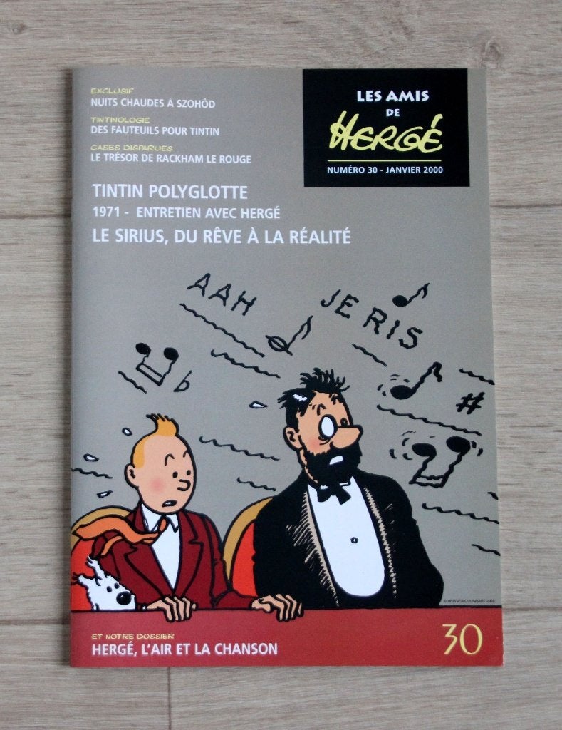 Les amis d'Hergé magazine n 30 Club fan de Tintin Kuifje, Collections, Envoi, Tintin, Comme neuf