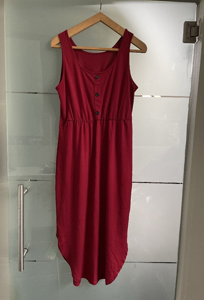 Zomerjurk - Rood, Kleding | Dames, Jurken, Ophalen of Verzenden, Zo goed als nieuw, Maat 38/40 (M), Rood