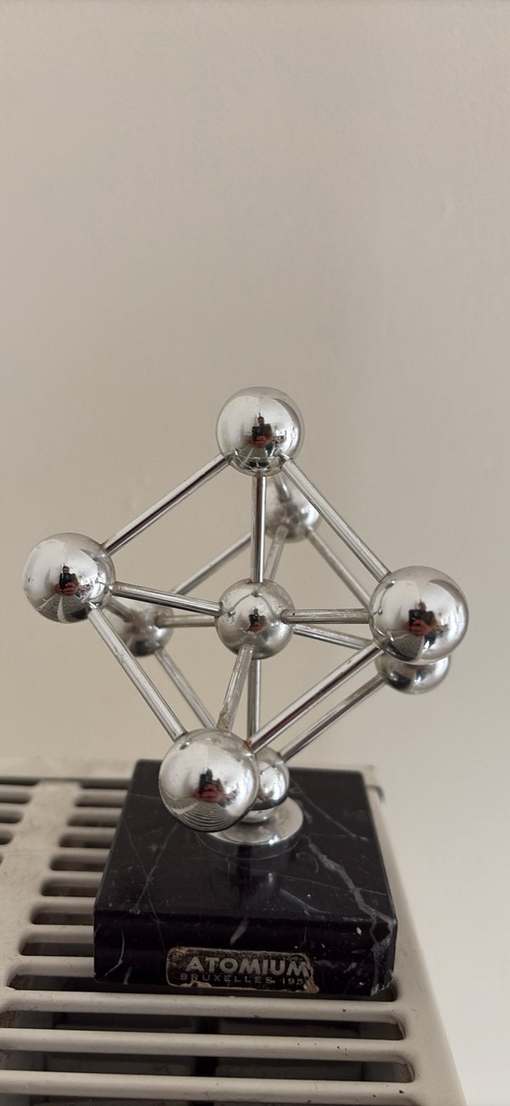 Ancien Atomium Officiel Expo 58 Bruxelles - Socle Marbre, Ophalen of Verzenden
