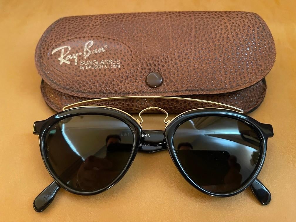 NIEUWE Vintage zonnebril B&L Ray-Ban Gatsby 8 zwart GAT01, Neuf, Enlèvement ou Envoi, Ray-Ban, Lunettes de soleil