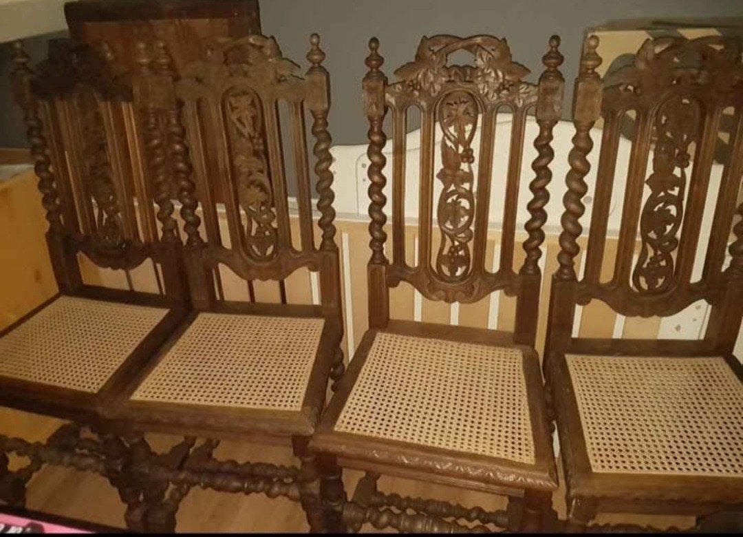 4x chaises antiques, Antiquités & Art, Antiquités | Meubles | Chaises & Canapés, Enlèvement