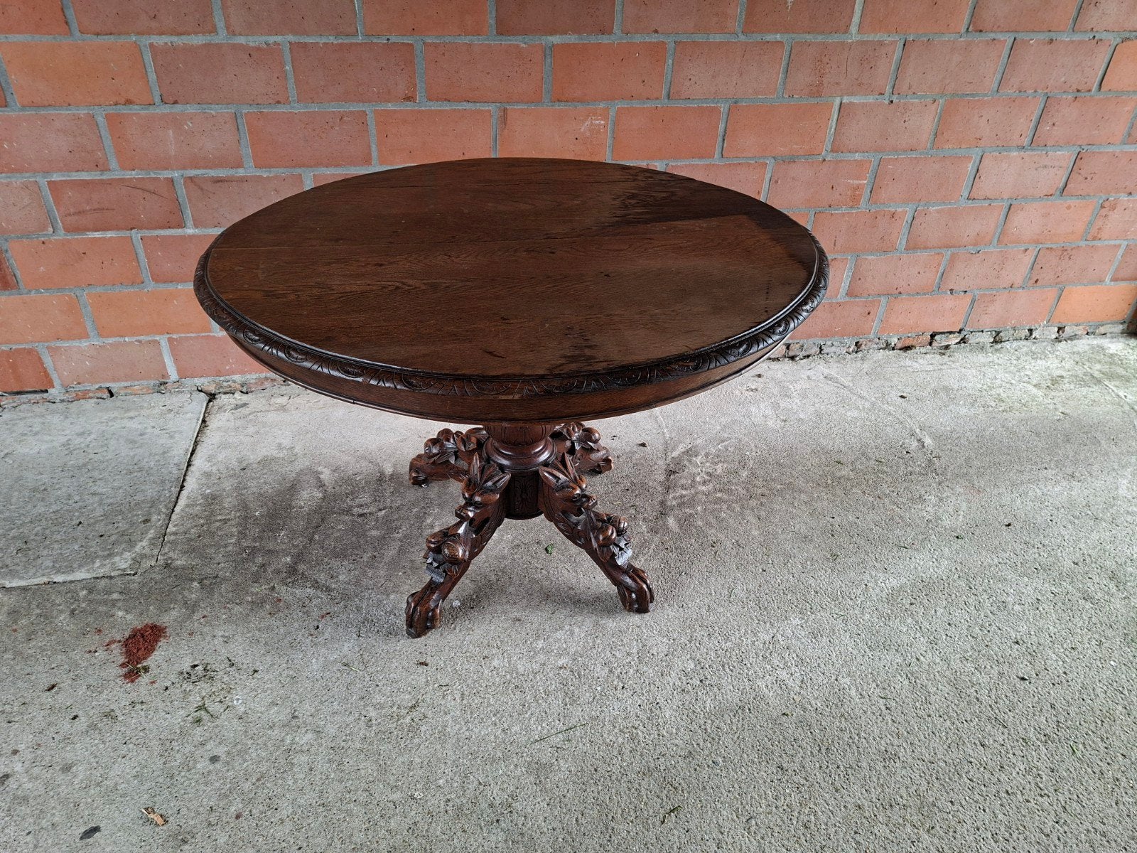 Table de chasse ancienne en chêne français du XIXe siècle, Enlèvement