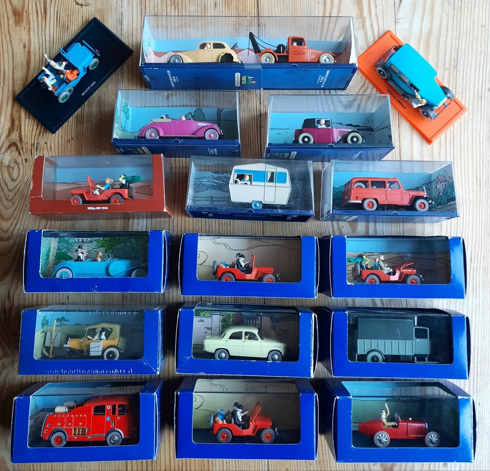 17 modelauto's van Kuifje, Ophalen of Verzenden, Kuifje