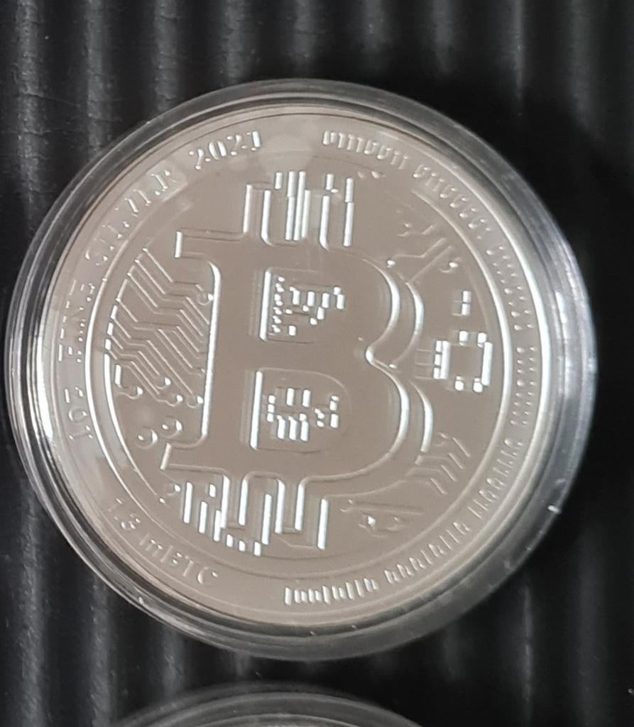 2021 Bitcoin zilver munt, Ophalen of Verzenden, Zilver