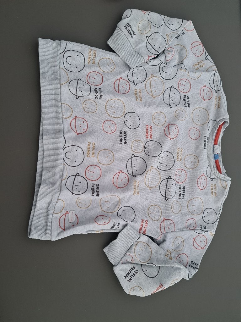 witte pull, trui, offline friends, Fred en Ginger,110, Kinderen en Baby's, Ophalen, Zo goed als nieuw
