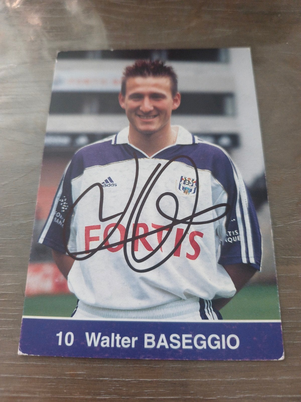 carte dédicacée RSC Anderlecht Walter Baseggio, Collections, Enlèvement ou Envoi