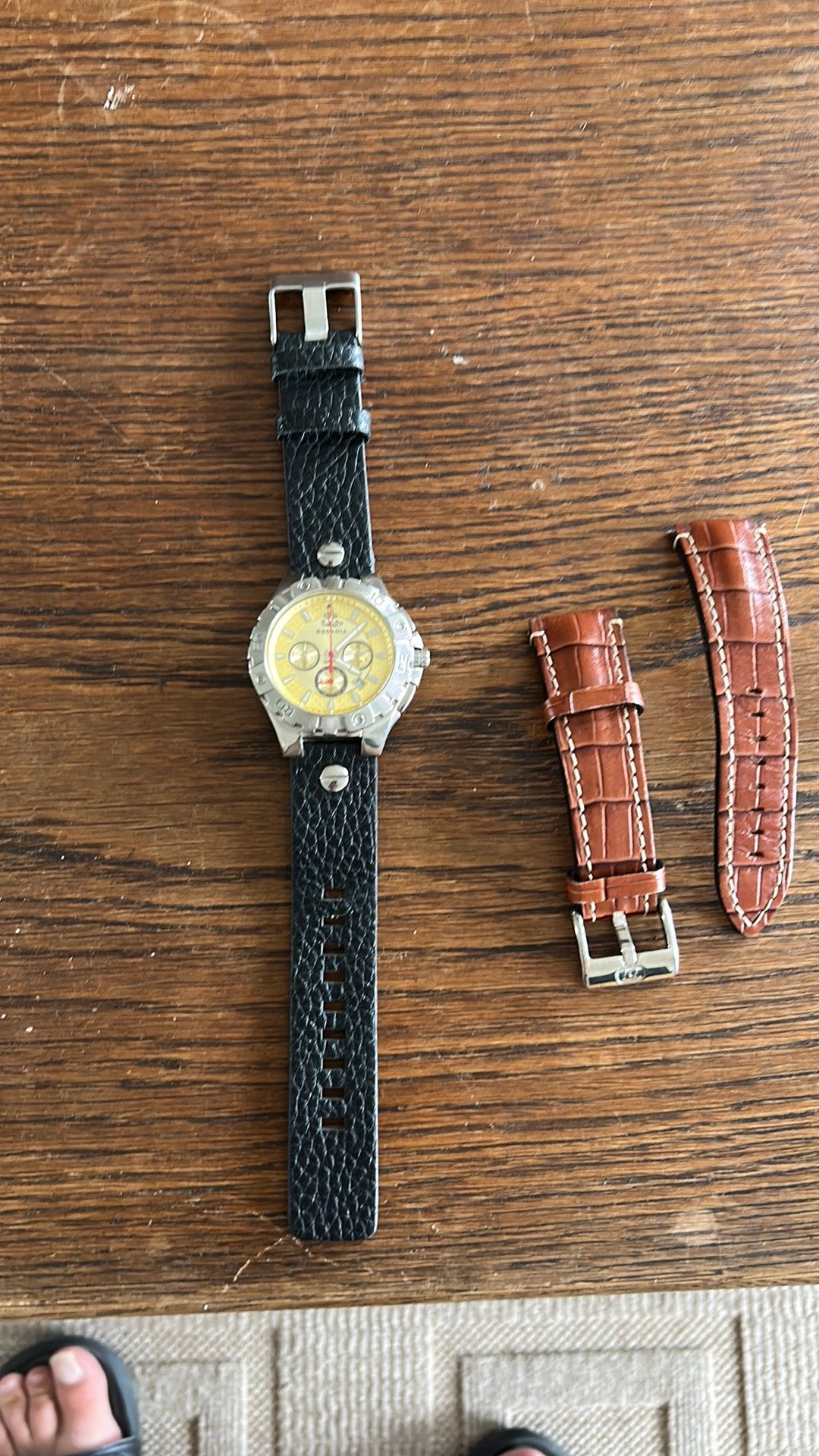 Horloge Rodania, Handtassen en Accessoires, Horloges | Heren, Overige merken, Staal, Polshorloge, Ophalen of Verzenden