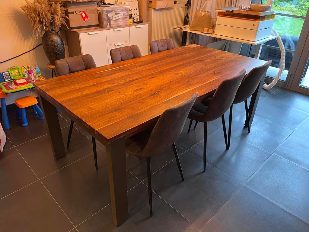 Ensemble de table et chaises, Enlèvement, Utilisé, Rectangulaire, Métal